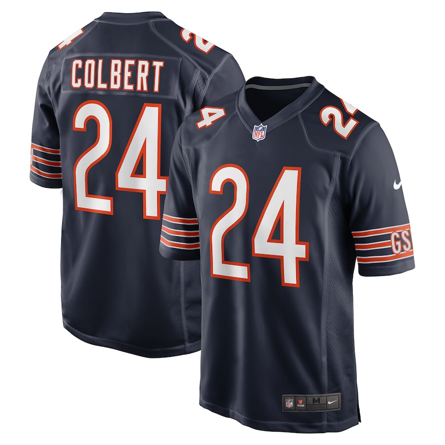 Adrian Colbert 24 Chicago Bears Team Game Men Jersey - Navy JS5863