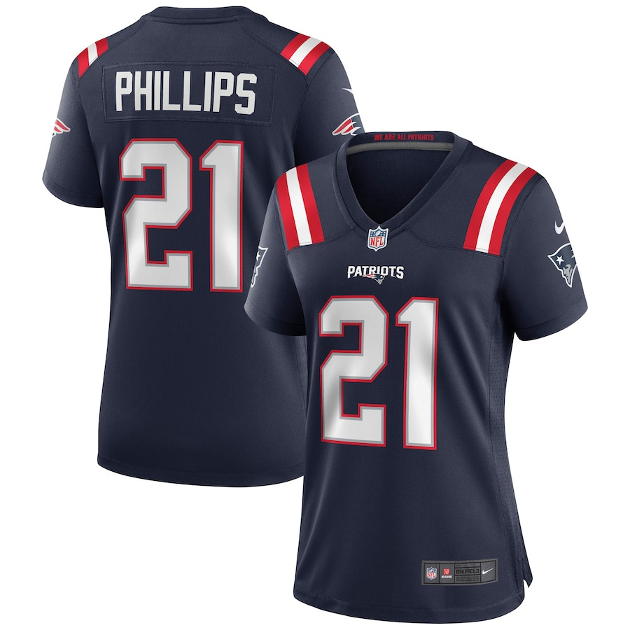 Adrian Phillips 21 New England Patriots Women Game Jersey - Navy JS7427