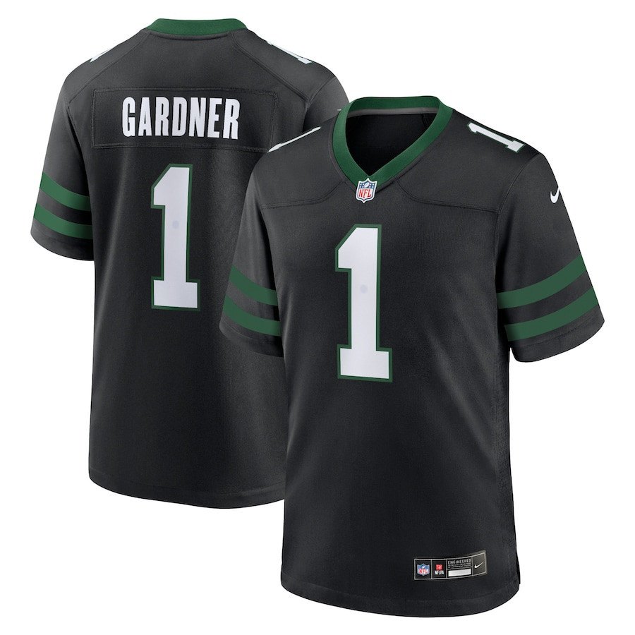 Ahmad Sauce Gardner 1 New York Jets Alternate Game Jersey - Men, Legacy Black JS2001