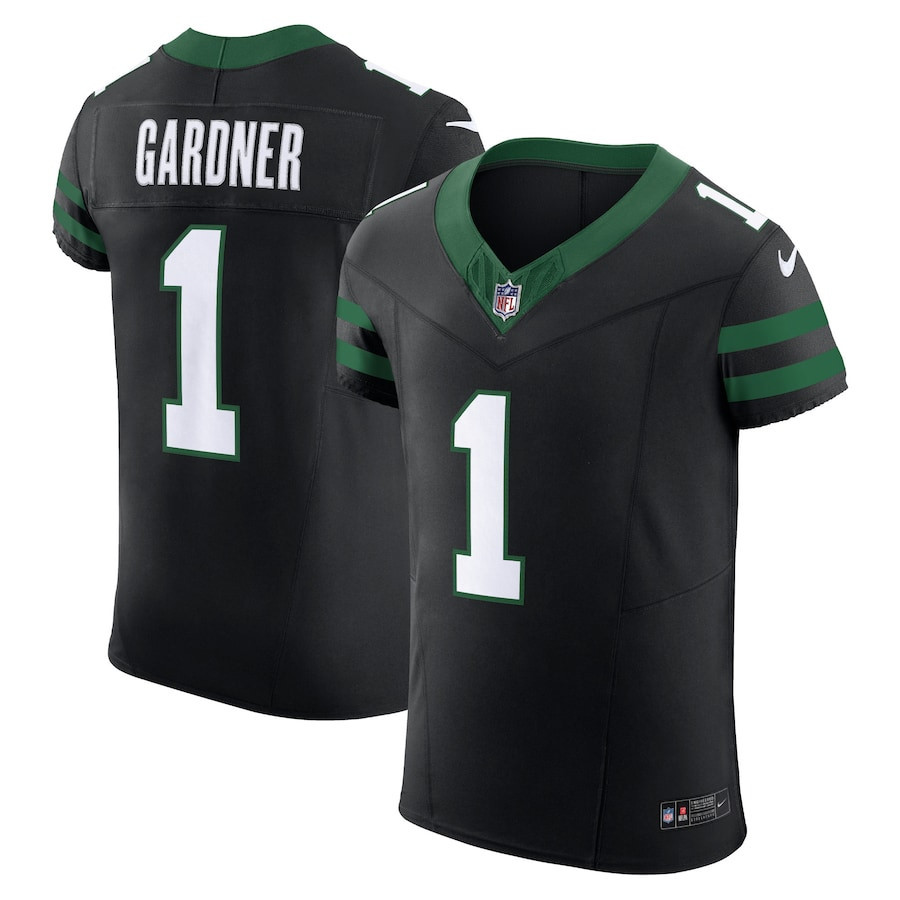 Ahmad Sauce Gardner 1 New York Jets Alternate Vapor F.U.S.E. ELITE Jersey - Legacy Black JS5784