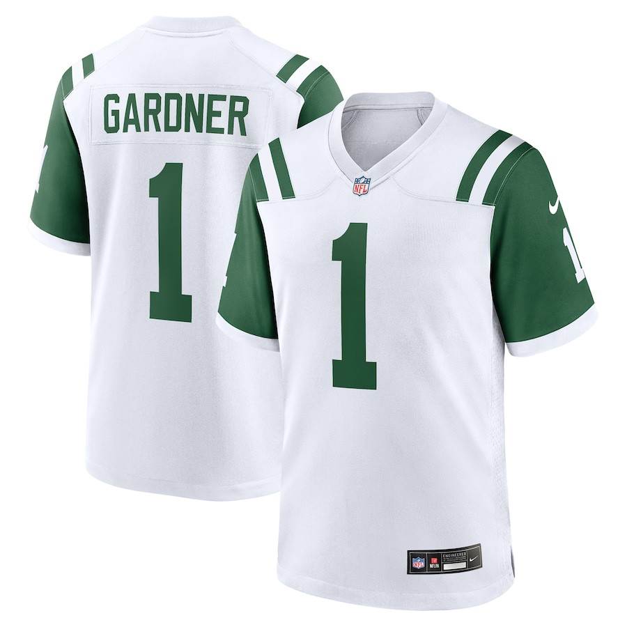 Ahmad Sauce Gardner 1 New York Jets Classic Alternate Game Men Jersey - White JS8481
