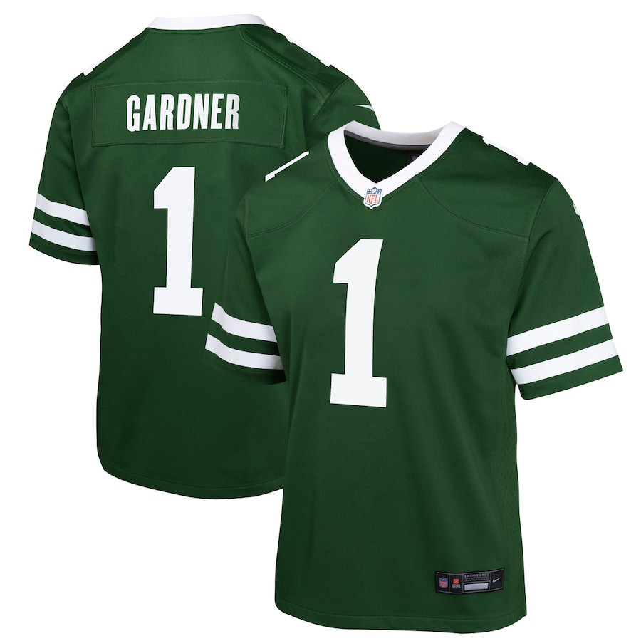 Ahmad Sauce Gardner 1 New York Jets Game YOUTH Jersey - Legacy Green JS4628