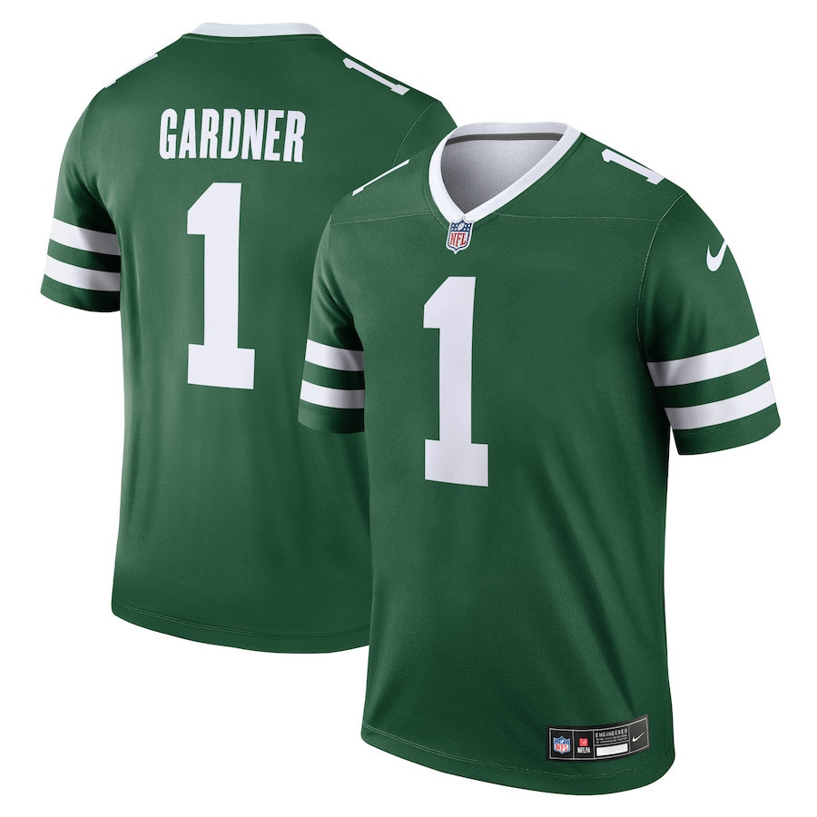 Ahmad Sauce Gardner 1 New York Jets Legend Jersey - Men, Legacy Green JS4257