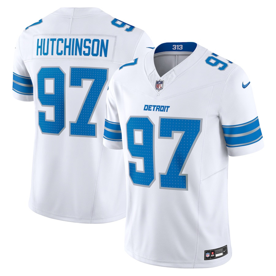 Aidan Hutchinson 97 Detroit Lions Vapor F.U.S.E. Limited Jersey - White JS3968