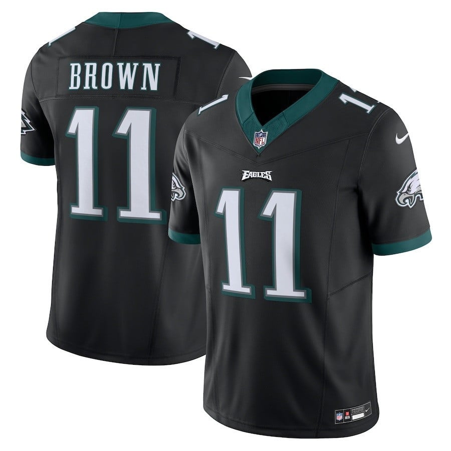 A.J. Brown 11 Philadelphia Eagles Vapor F.U.S.E. Limited Alternate Jersey - Black JS8607