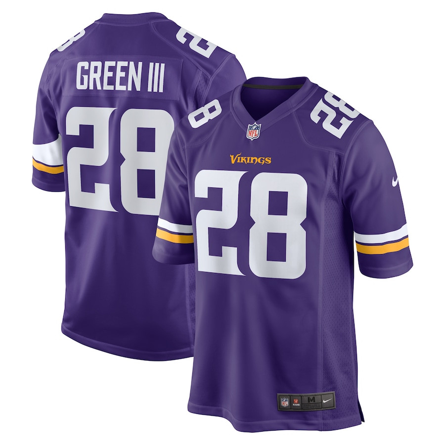 A.J. Green III 28 Minnesota Vikings Team Game Men Jersey - Purple JS4196