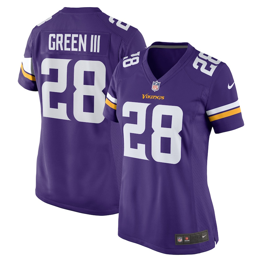 A.J. Green III 28 Minnesota Vikings Team Game Women Jersey - Purple JS2798